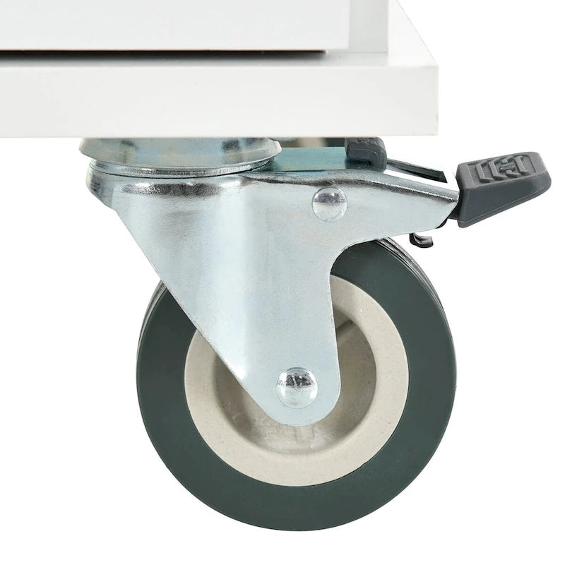 Chariot de cuisine multifonctionnel avec porte-épices et étagères réglables
