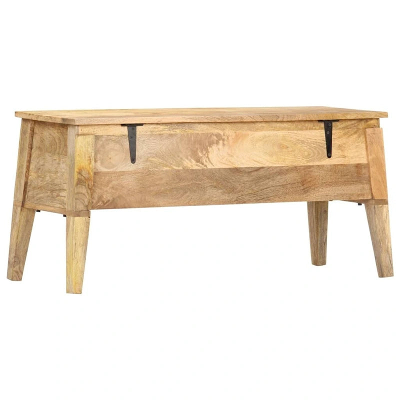 Boîte de rangement vidaXL 39 x 13,8 x 18,9 cm en bois de manguier massif