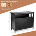 Meuble de rangement de cuisine moderne en bois - Noir - 44,9 x 20,1 x 35,8 (L x l x H)
