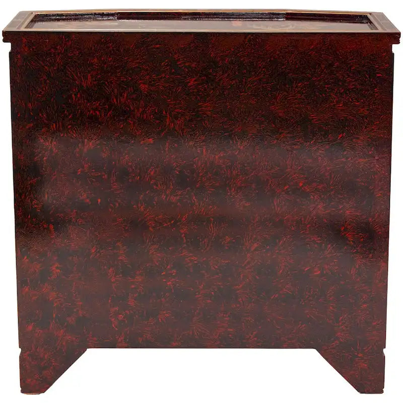 Buffet incliné laqué rouge - Paysage