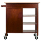 Chariot de cuisine Marissa, noyer - 92 x 47 x 88 cm
