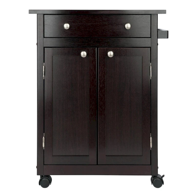 Chariot de cuisine utilitaire Savannah, couleur expresso - 68,3 x 45 x 86,4 cm