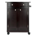 Chariot de cuisine utilitaire Savannah, couleur expresso - 68,3 x 45 x 86,4 cm