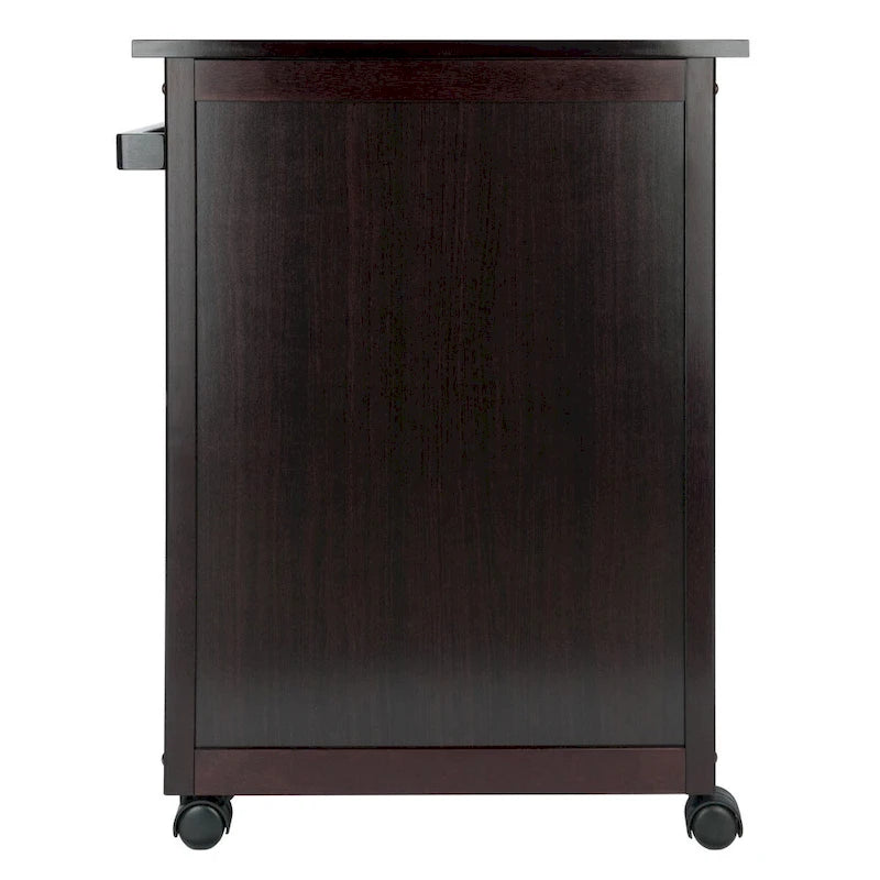 Chariot de cuisine utilitaire Savannah, couleur expresso - 68,3 x 45 x 86,4 cm