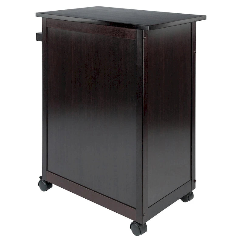 Chariot de cuisine utilitaire Savannah, couleur expresso - 68,3 x 45 x 86,4 cm
