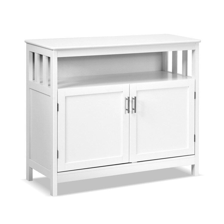 Buffet de cuisine avec 2 portes et étagère - 40 x 16 x 34 (L x l x H)