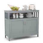 Buffet de cuisine avec 2 portes et étagère - 40 x 16 x 34 (L x l x H)