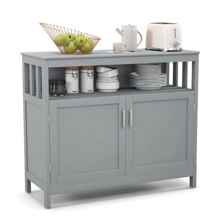 Buffet de cuisine avec 2 portes et étagère - 40 x 16 x 34 (L x l x H)