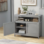 Buffet de cuisine avec 2 portes et étagère - 40 x 16 x 34 (L x l x H)