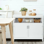Buffet de cuisine avec 2 portes et étagère - 40 x 16 x 34 (L x l x H)