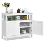 Buffet de cuisine avec 2 portes et étagère - 40 x 16 x 34 (L x l x H)