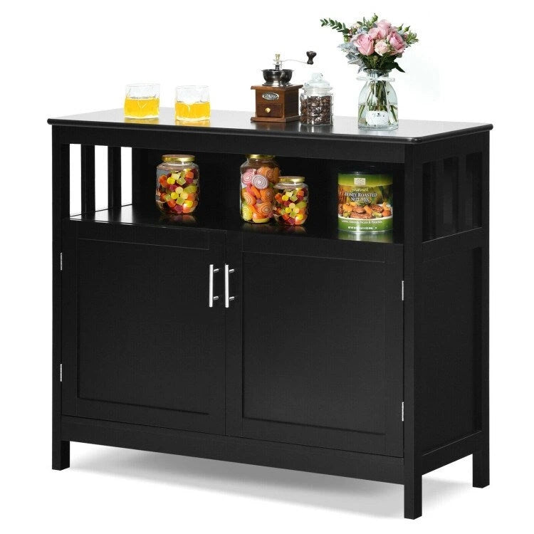 Buffet de cuisine avec 2 portes et étagère - 40 x 16 x 34 (L x l x H)