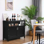 Buffet de cuisine avec 2 portes et étagère - 40 x 16 x 34 (L x l x H)