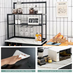 Table porte-bouteilles Gymax Kitchen Bakers Rack avec support à verres
