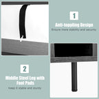 Table porte-bouteilles Gymax Kitchen Bakers Rack avec support à verres
