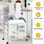 Chariot de rangement à roulettes Costway à 6 tiroirs avec barre de suspension - 25 x 14,5 x 44