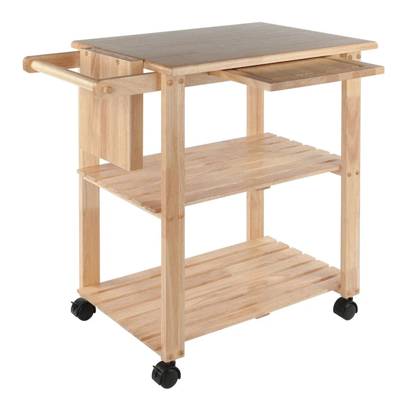 Chariot de cuisine utilitaire Mario, naturel - 84,3 x 52 x 81,1 cm