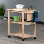 Chariot de cuisine utilitaire Mario, naturel - 84,3 x 52 x 81,1 cm