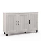 Buffet à 3 portes avec étagères réglables et système anti-basculement - 45 x 13 x 28 (L x l x H)