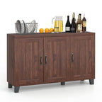Buffet à 3 portes avec étagères réglables et système anti-basculement - 45 x 13 x 28 (L x l x H)