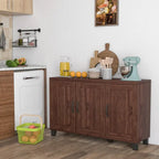 Buffet à 3 portes avec étagères réglables et système anti-basculement - 45 x 13 x 28 (L x l x H)