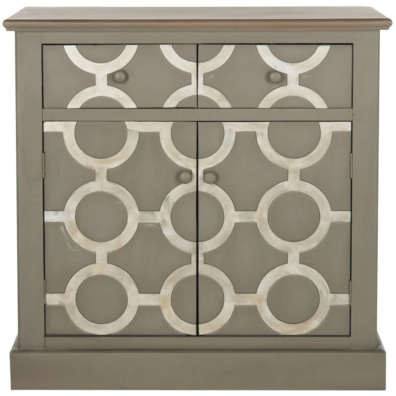 Coffre de rangement SAFAVIEH Leitha gris - 29 cm (L) x 15 cm (P) x 29 cm (H)