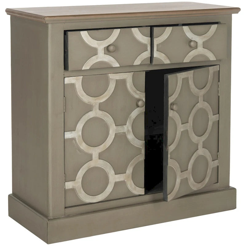 Coffre de rangement SAFAVIEH Leitha gris - 29 cm (L) x 15 cm (P) x 29 cm (H)