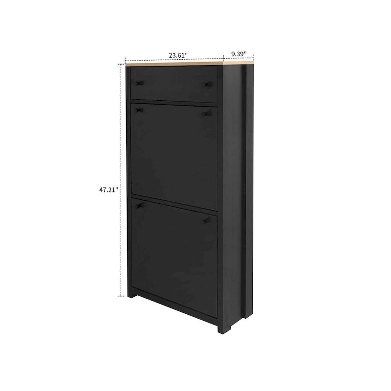 Armoire à chaussures en bois au design minimaliste moderne