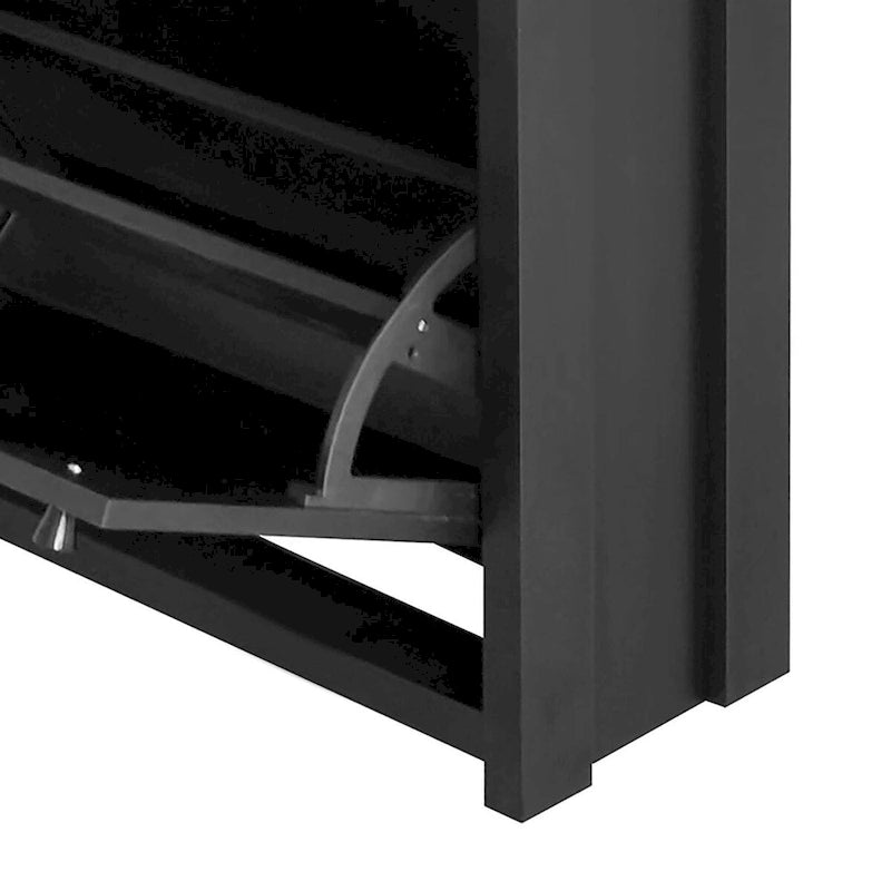 Armoire à chaussures en bois au design minimaliste moderne