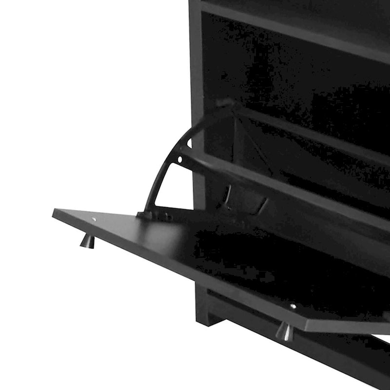 Ensemble moderne et minimaliste de deux armoires à chaussures en bois