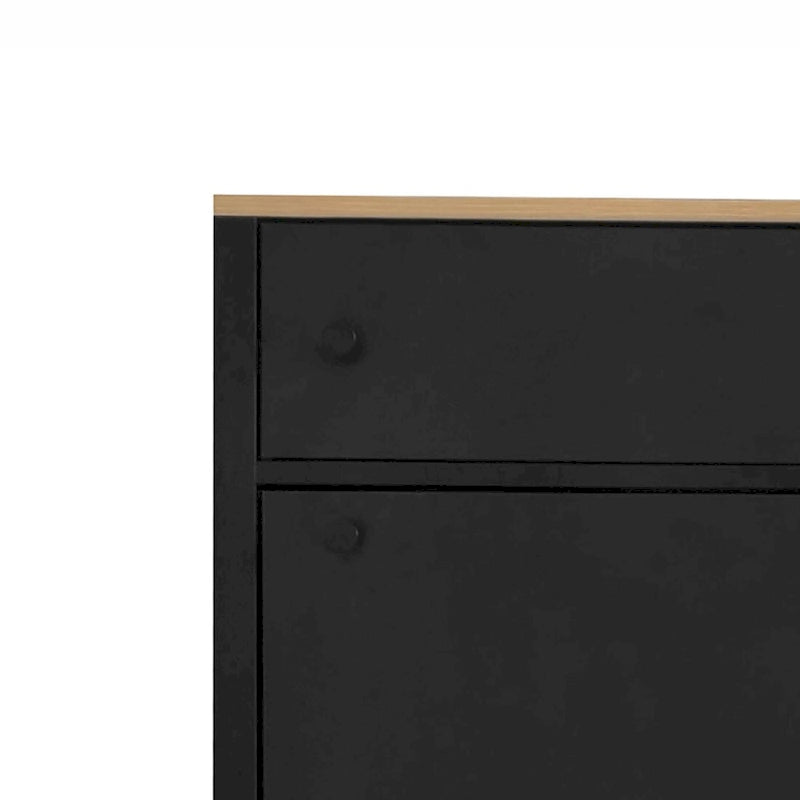 Ensemble moderne et minimaliste de deux armoires à chaussures en bois