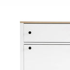 Ensemble moderne et minimaliste de deux armoires à chaussures en bois