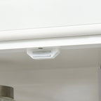 Meuble de rangement de cuisine 72,5 cm, armoire de cuisine autoportante avec 4 portes et étagères réglables pour salle à manger, MDF