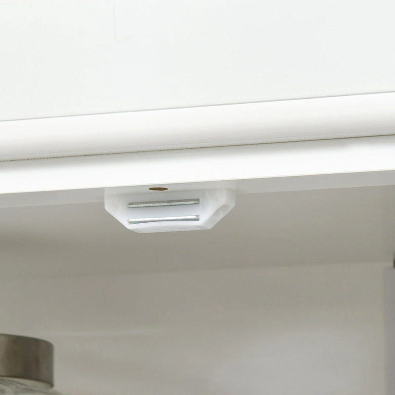 Meuble de rangement de cuisine 72,5 cm, armoire de cuisine autoportante avec 4 portes et étagères réglables pour salle à manger, MDF