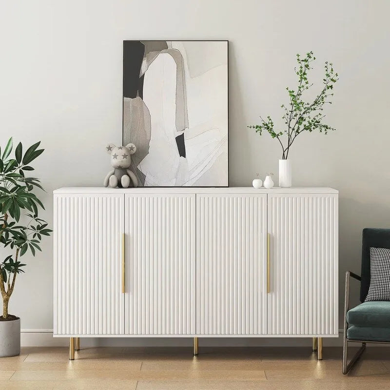 Meuble moderne de 56,69 po avec rangement et étagères réglables - Non applicable