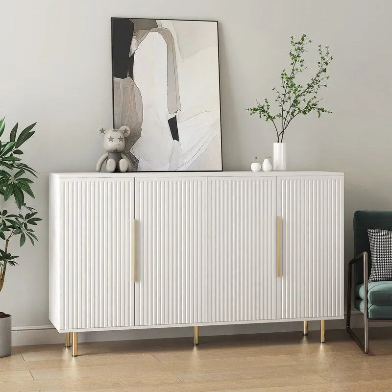 Meuble moderne de 56,69 po avec rangement et étagères réglables - Non applicable