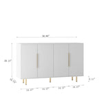 Meuble moderne de 56,69 po avec rangement et étagères réglables - Non applicable