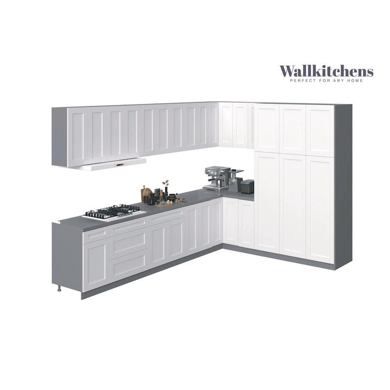Kitchen Timeless Collection White Matte Color Base Size 12Ft Wide - 144x102