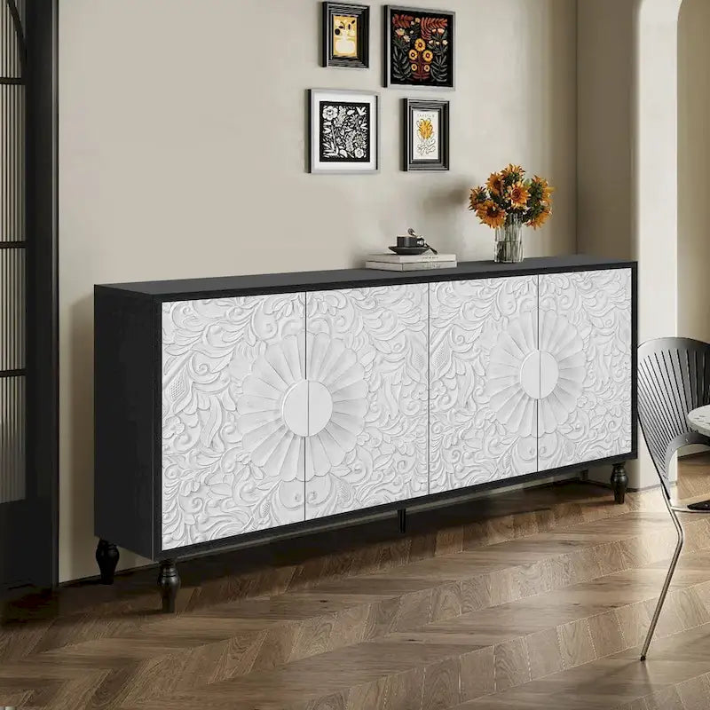 Buffet moderne 62,99 po avec 4 portes - Non disponible