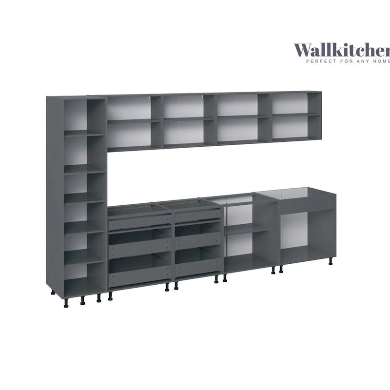 Collection Cuisine Élégante, Base Blanc Brillant, Largeur 11 pi - 135 x 24