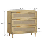 Armoire de rangement en rotin à 31,50 tiroirs pour chambre ou salon