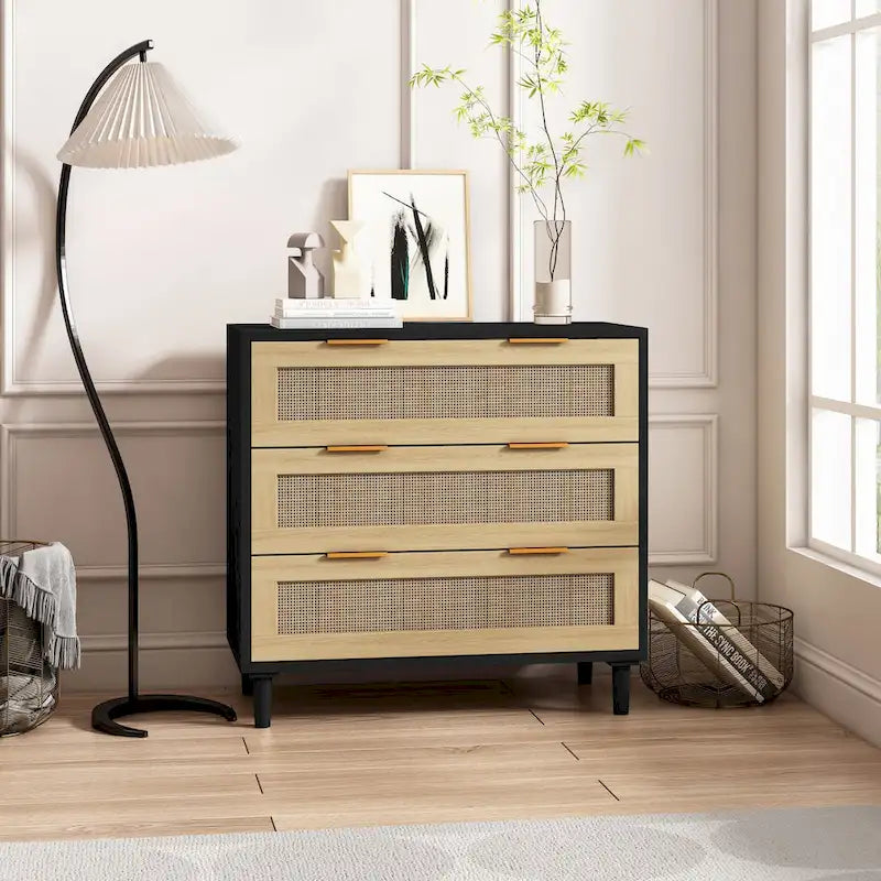 Armoire de rangement en rotin à 31,50 tiroirs pour chambre ou salon