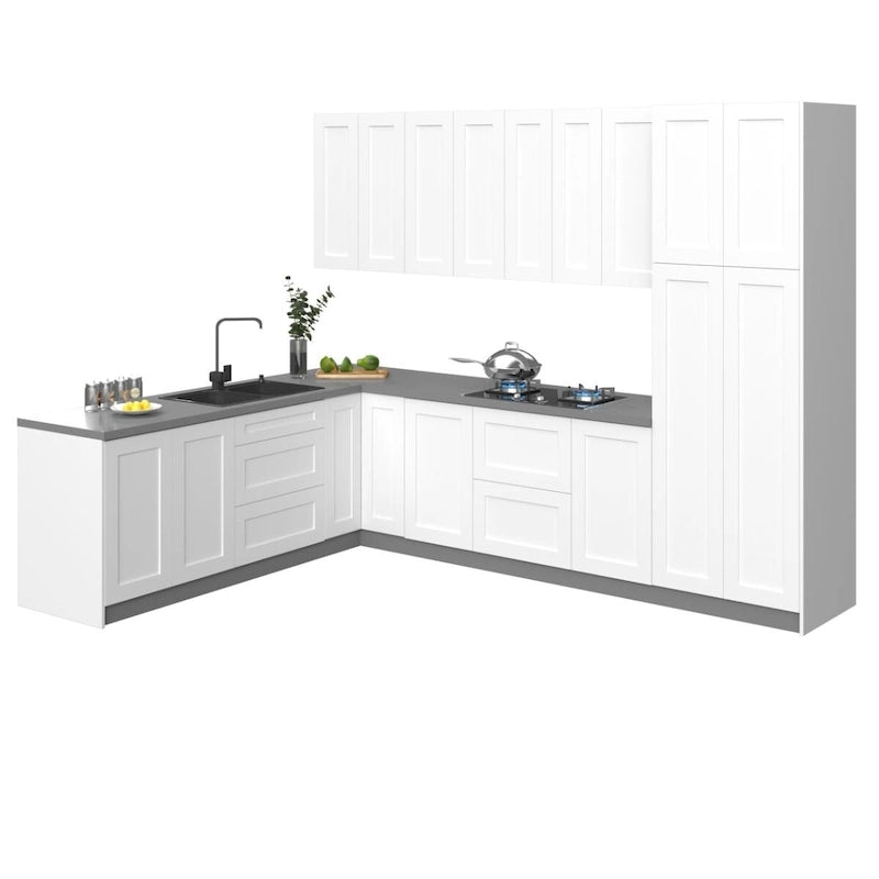 Collection Kitchen Harmony, base blanche mate, dimensions 8 x 10 pi (126 x 96 po)