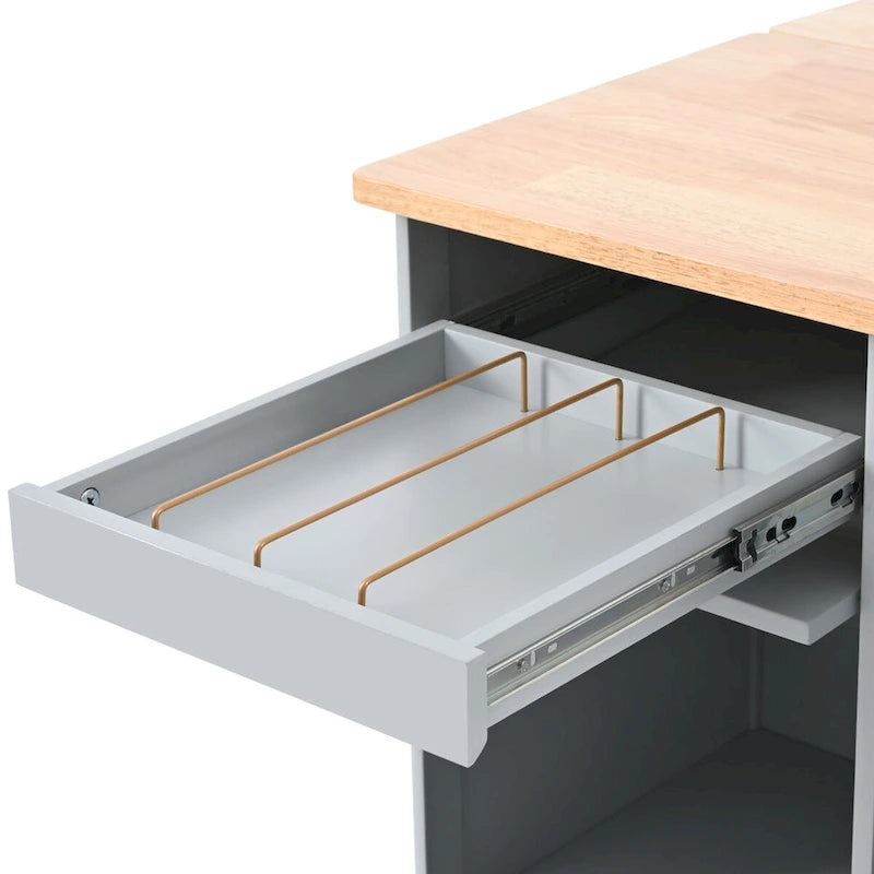 Îlot de cuisine avec abattant et éclairage LED