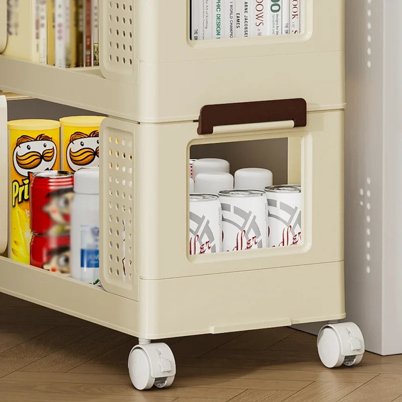 Chariot de rangement de cuisine à 3 niveaux avec roues verrouillables