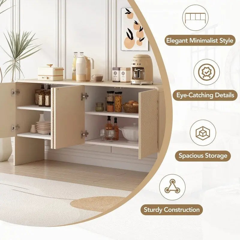Buffet de rangement de 60 L avec 4 portes - Non disponible