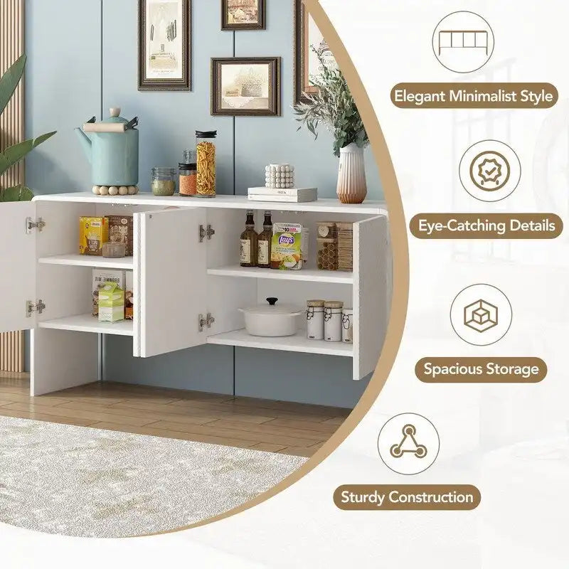 Buffet de rangement de 60 L avec 4 portes - Non disponible