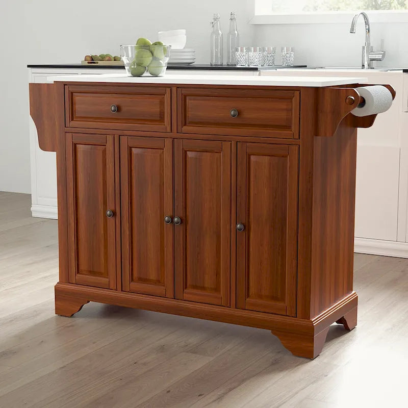 Îlot/chariot de cuisine Crosley Lafayette avec plateau en granit - 51,5 po L x 18 po P x 36 po H