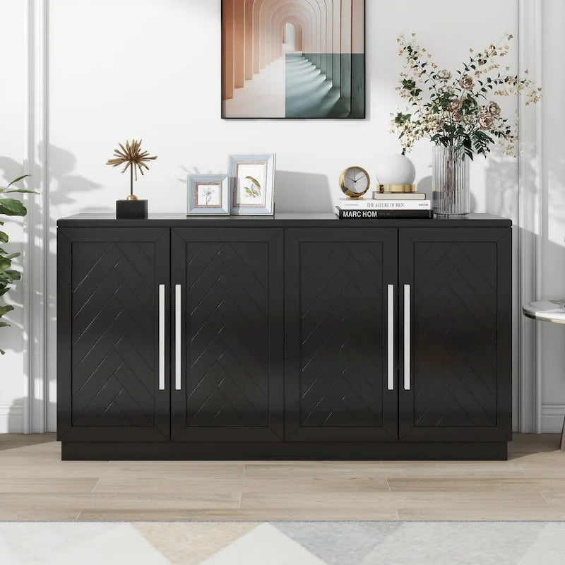 Buffet à 4 portes avec grand espace de rangement - Non applicable