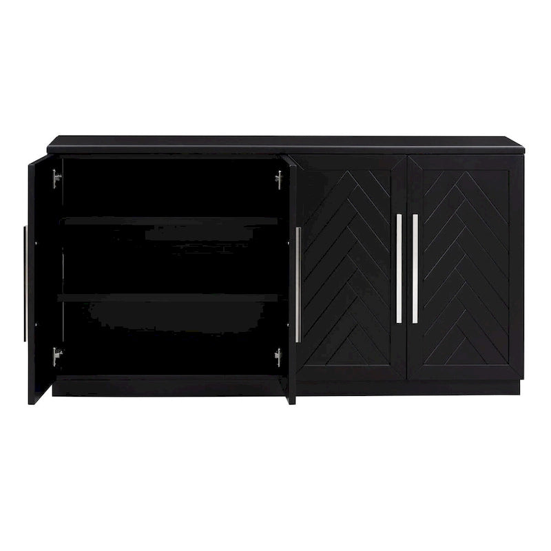 Buffet à 4 portes avec grand espace de rangement - Non applicable